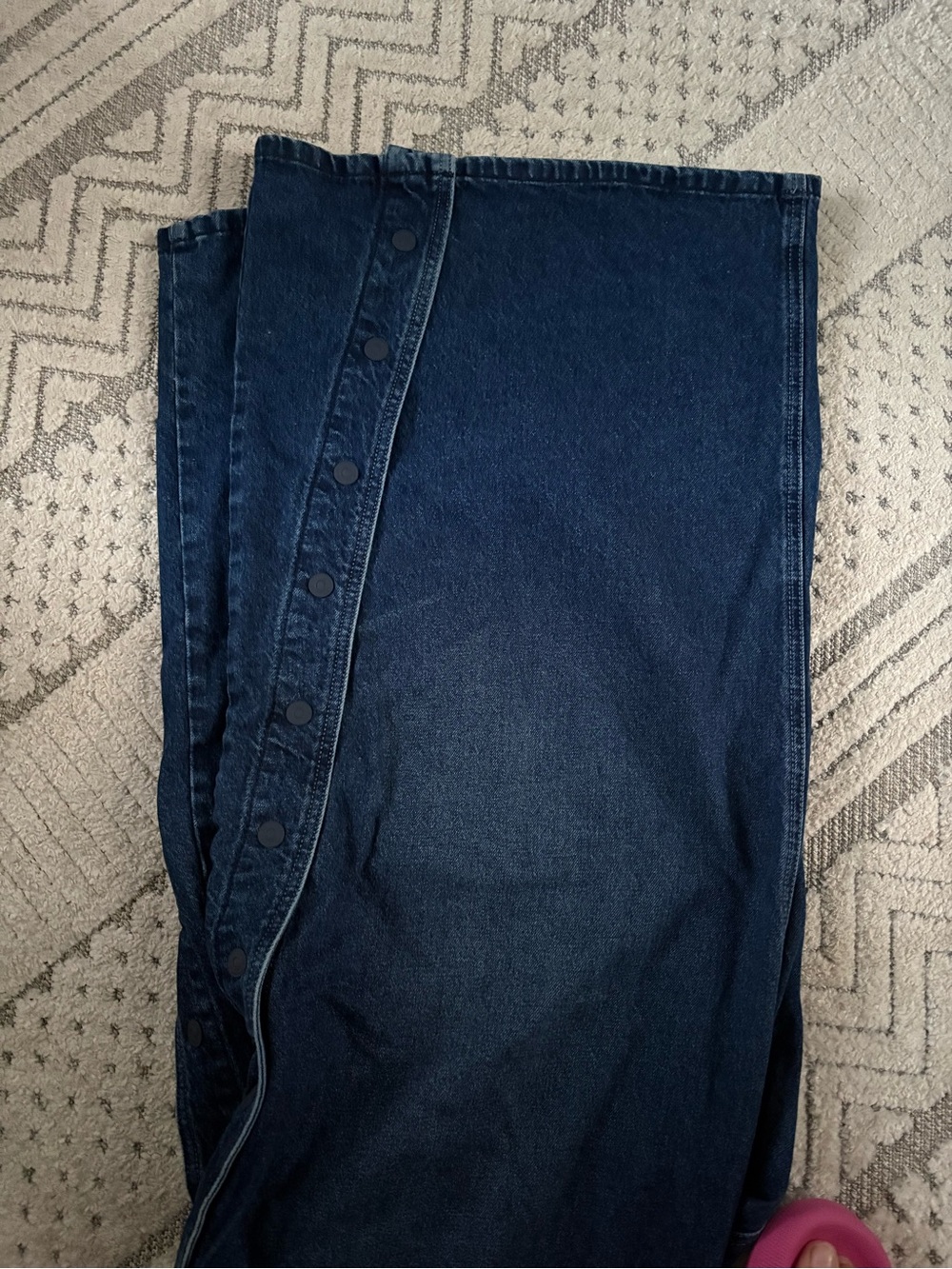We the Free x Free People Time Warp Wide Leg Jeans Size 32 Button Detail - Picture 5 of 10